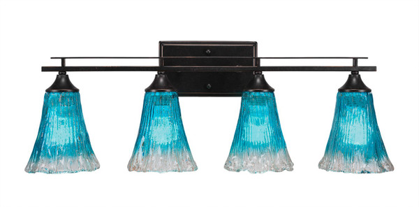 Toltec Lighting - 134-DG-725 - Four Light Bath Bar - Uptowne - Dark Granite