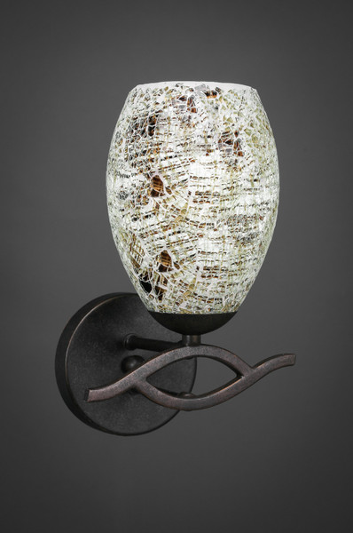 Toltec Lighting - 141-DG-5054 - One Light Wall Sconce - Revo - Dark Granite