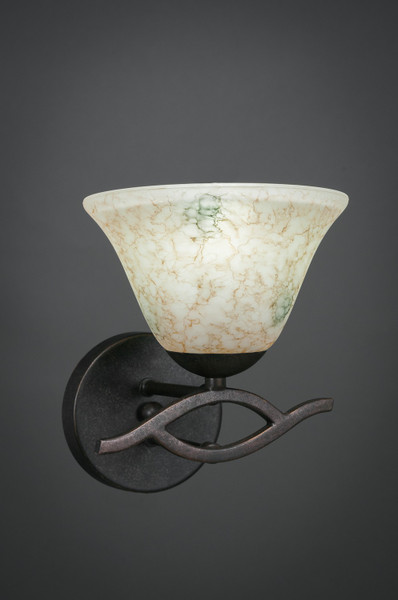 Toltec Lighting - 141-DG-508 - One Light Wall Sconce - Revo - Dark Granite