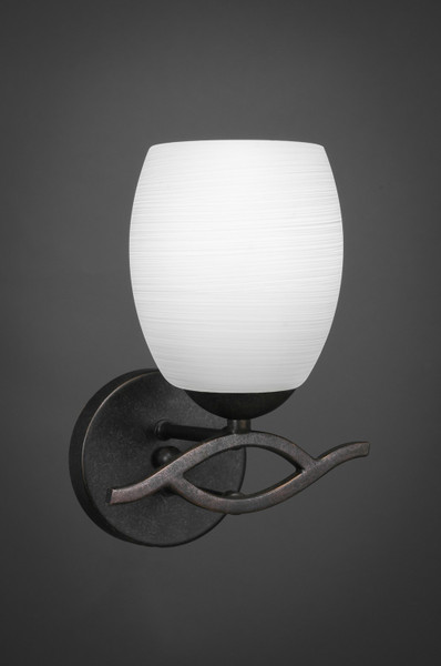 Toltec Lighting - 141-DG-615 - One Light Wall Sconce - Revo - Dark Granite