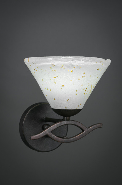 Toltec Lighting - 141-DG-7145 - One Light Wall Sconce - Revo - Dark Granite