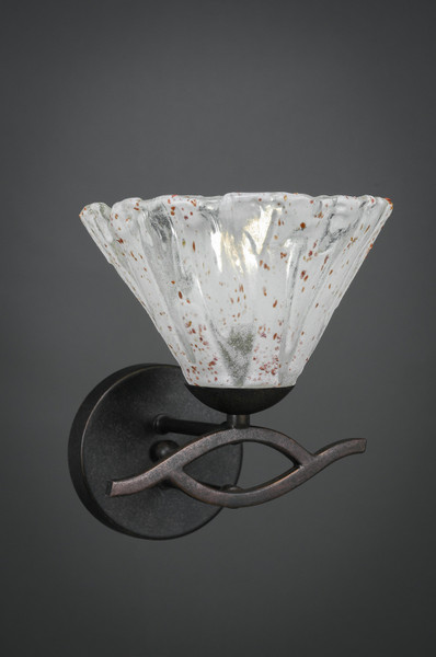 Toltec Lighting - 141-DG-7195 - One Light Wall Sconce - Revo - Dark Granite