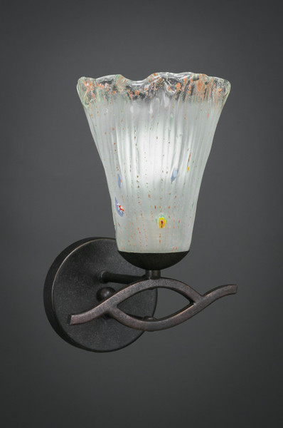 Toltec Lighting - 141-DG-721 - One Light Wall Sconce - Revo - Dark Granite