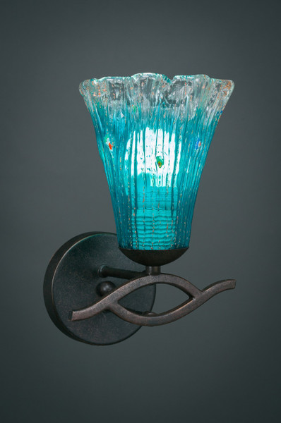 Toltec Lighting - 141-DG-725 - One Light Wall Sconce - Revo - Dark Granite