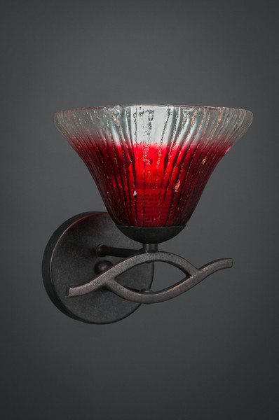 Toltec Lighting - 141-DG-756 - One Light Wall Sconce - Revo - Dark Granite