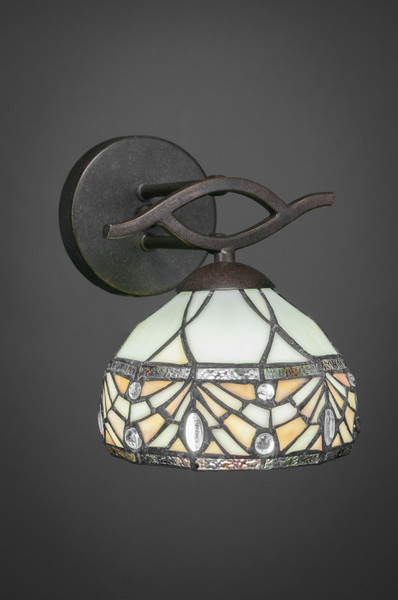 Toltec Lighting - 141-DG-9485 - One Light Wall Sconce - Revo - Dark Granite