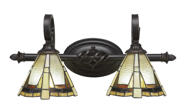 Toltec Lighting - 162-DG-9345 - Two Light Bath Bar - Eleganté - Dark Granite