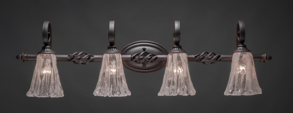 Toltec Lighting - 164-DG-729 - Four Light Bath Bar - Eleganté - Dark Granite