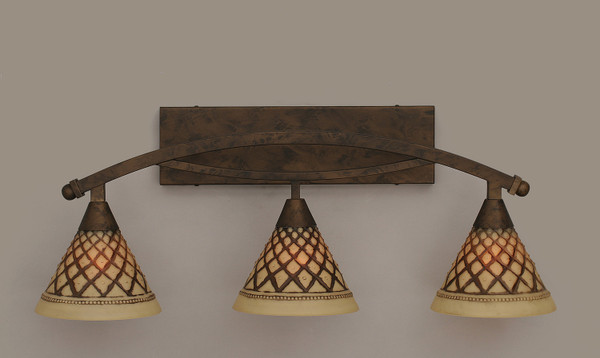 Toltec Lighting - 173-BRZ-7185 - Three Light Bath Bar - Bow - Bronze