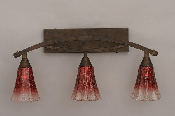 Toltec Lighting - 173-BRZ-726 - Three Light Bath Bar - Bow - Bronze