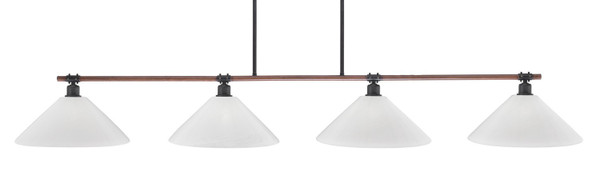 Toltec Lighting - 1744-2161 - Four Light Bar - Blacksmith - Painted Wood-look Metal & Dark Granite