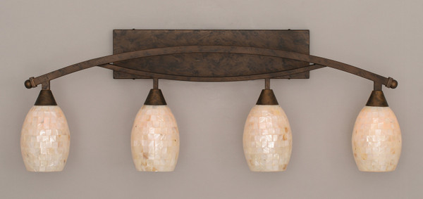 Toltec Lighting - 174-BRZ-406 - Four Light Bath Bar - Bow - Bronze