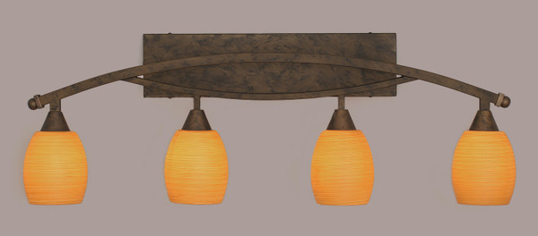 Toltec Lighting - 174-BRZ-625 - Four Light Bath Bar - Bow - Bronze