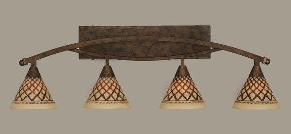 Toltec Lighting - 174-BRZ-7185 - Four Light Bath Bar - Bow - Bronze