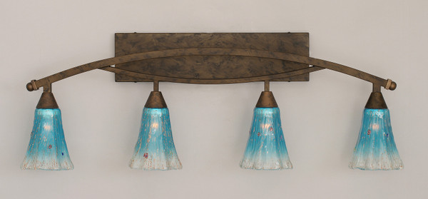 Toltec Lighting - 174-BRZ-725 - Four Light Bath Bar - Bow - Bronze