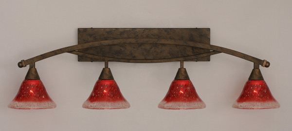 Toltec Lighting - 174-BRZ-756 - Four Light Bath Bar - Bow - Bronze