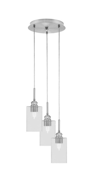 Toltec Lighting - 1816-BN-530 - Three Light Pendalier - Array - Brushed Nickel