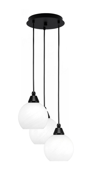Toltec Lighting - 1816-MB-4101 - Three Light Pendalier - Array - Matte Black