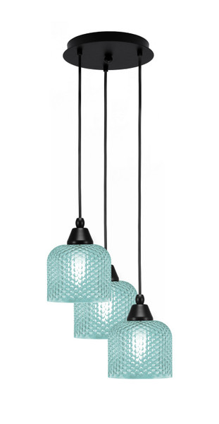 Toltec Lighting - 1816-MB-4615 - Three Light Pendalier - Array - Matte Black