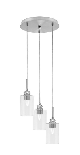 Toltec Lighting - 1818-BN-300 - Three Light Pendalier - Array - Brushed Nickel