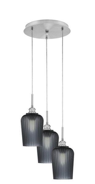 Toltec Lighting - 1818-BN-4252 - Three Light Pendalier - Array - Brushed Nickel