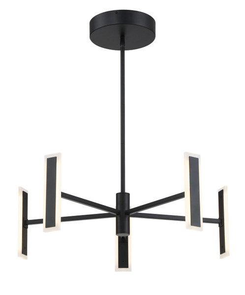 George Kovacs - P1415-66A-L - LED Chandelier - Edge - Coal Black