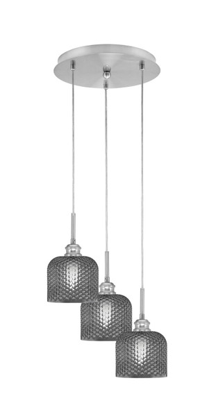 Toltec Lighting - 1818-BN-4612 - Three Light Pendalier - Array - Brushed Nickel