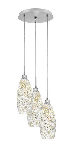 Toltec Lighting - 1818-BN-5064 - Three Light Pendalier - Array - Brushed Nickel