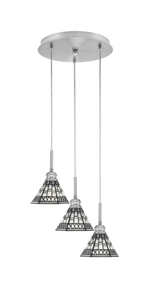 Toltec Lighting - 1818-BN-9105 - Three Light Pendalier - Array - Brushed Nickel