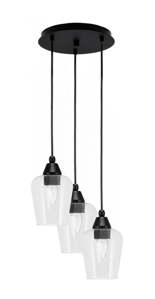 Toltec Lighting - 1818-MB-210 - Three Light Pendalier - Array - Brushed Nickel