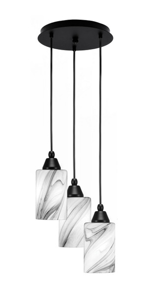Toltec Lighting - 1818-MB-3009 - Three Light Pendalier - Array - Brushed Nickel