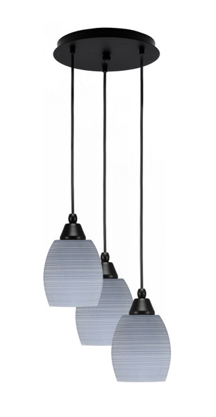 Toltec Lighting - 1818-MB-4022 - Three Light Pendalier - Array - Brushed Nickel