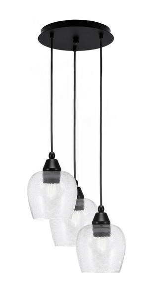 Toltec Lighting - 1818-MB-4812 - Three Light Pendalier - Array - Matte Black