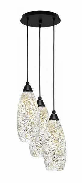 Toltec Lighting - 1818-MB-5064 - Three Light Pendalier - Array - Matte Black
