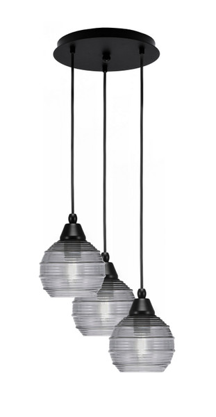 Toltec Lighting - 1818-MB-5112 - Three Light Pendalier - Array - Matte Black