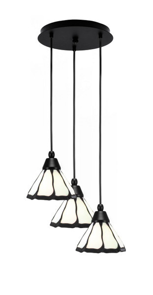 Toltec Lighting - 1818-MB-9125 - Three Light Pendalier - Array - Matte Black