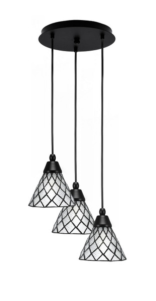 Toltec Lighting - 1818-MB-9185 - Three Light Pendalier - Array - Matte Black