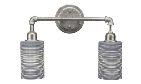 Toltec Lighting - 182-AS-4062 - Two Light Bath Bar - Vintage - Aged Silver