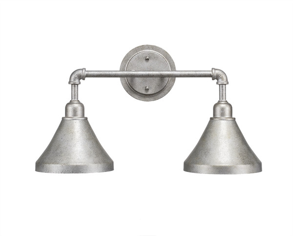 Toltec Lighting - 182-AS-410 - Two Light Bath Bar - Vintage - Aged Silver