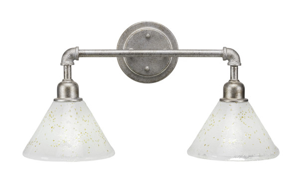 Toltec Lighting - 182-AS-7145 - Two Light Bath Bar - Vintage - Aged Silver