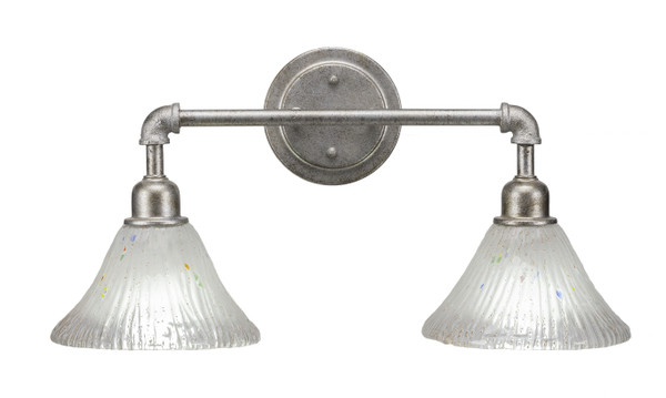 Toltec Lighting - 182-AS-751 - Two Light Bath Bar - Vintage - Aged Silver