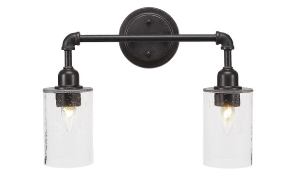 Toltec Lighting - 182-DG-300 - Two Light Bath Bar - Vintage - Dark Granite