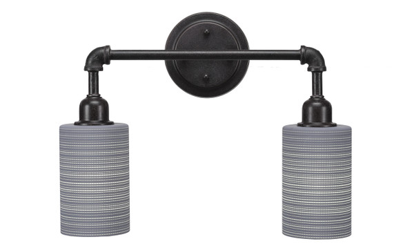 Toltec Lighting - 182-DG-4062 - Two Light Bath Bar - Vintage - Dark Granite