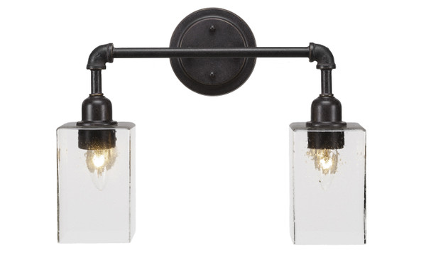 Toltec Lighting - 182-DG-530 - Two Light Bath Bar - Vintage - Dark Granite