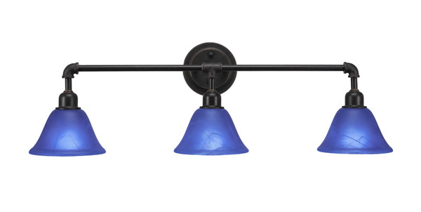 Toltec Lighting - 183-DG-4155 - Three Light Bath Bar - Vintage - Dark Granite
