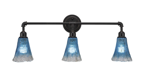 Toltec Lighting - 183-DG-725 - Three Light Bath Bar - Vintage - Dark Granite