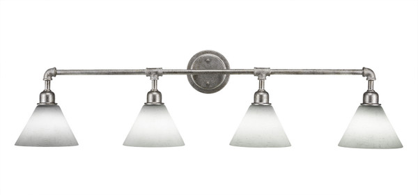 Toltec Lighting - 184-AS-312 - Four Light Bath Bar - Vintage - Aged Silver