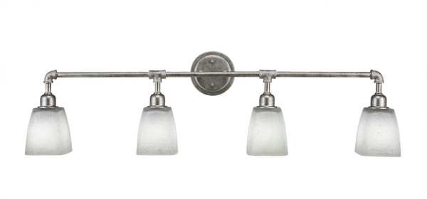 Toltec Lighting - 184-AS-460 - Four Light Bath Bar - Vintage - Aged Silver