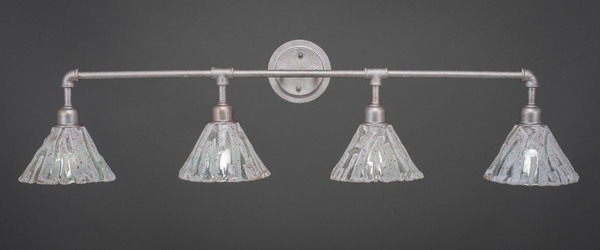 Toltec Lighting - 184-AS-7195 - Four Light Bath Bar - Vintage - Aged Silver