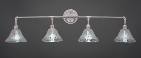 Toltec Lighting - 184-AS-751 - Four Light Bath Bar - Vintage - Aged Silver